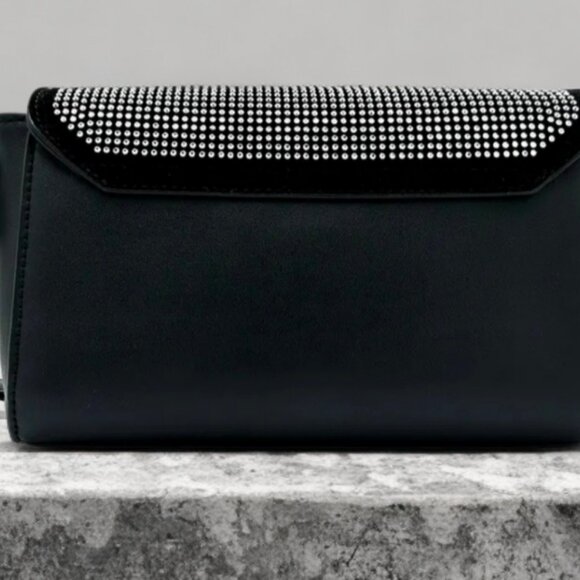 Valentino Orlandi Black Rhinestone Crossbody - Picture 3 of 4